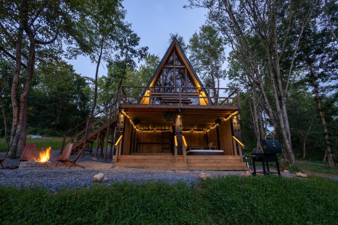 Valhalla Cabins Aframes With Hot Tubs & Sauna Cosby Eksteriør bilde