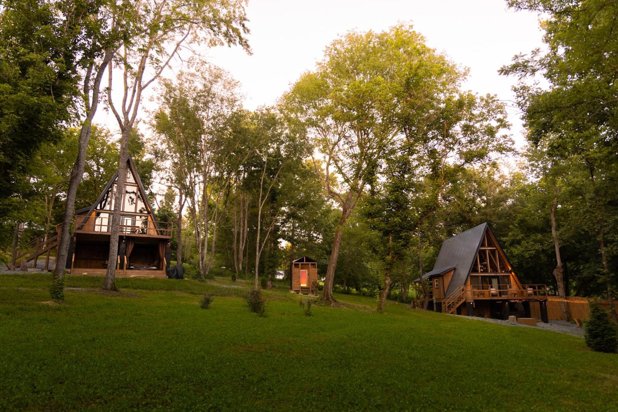Valhalla Cabins Aframes With Hot Tubs & Sauna Cosby Eksteriør bilde