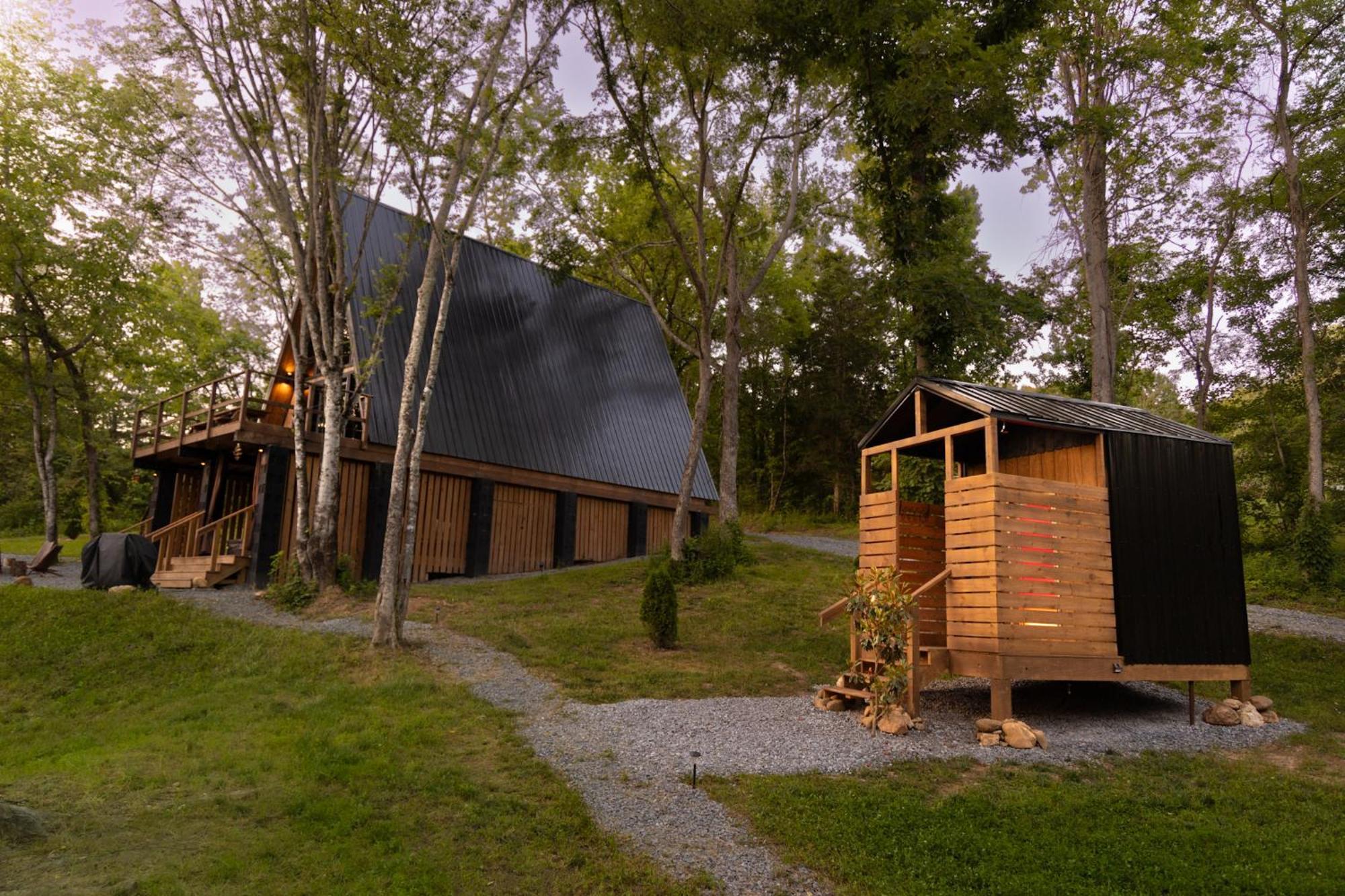 Valhalla Cabins Aframes With Hot Tubs & Sauna Cosby Eksteriør bilde